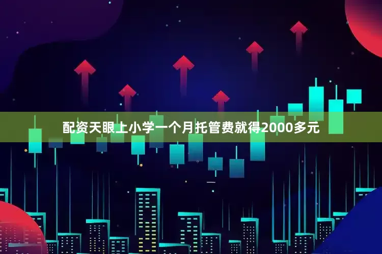 配资天眼上小学一个月托管费就得2000多元